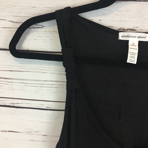 NWOT! Ambiance Black Tank Top - Picture 2 of 2